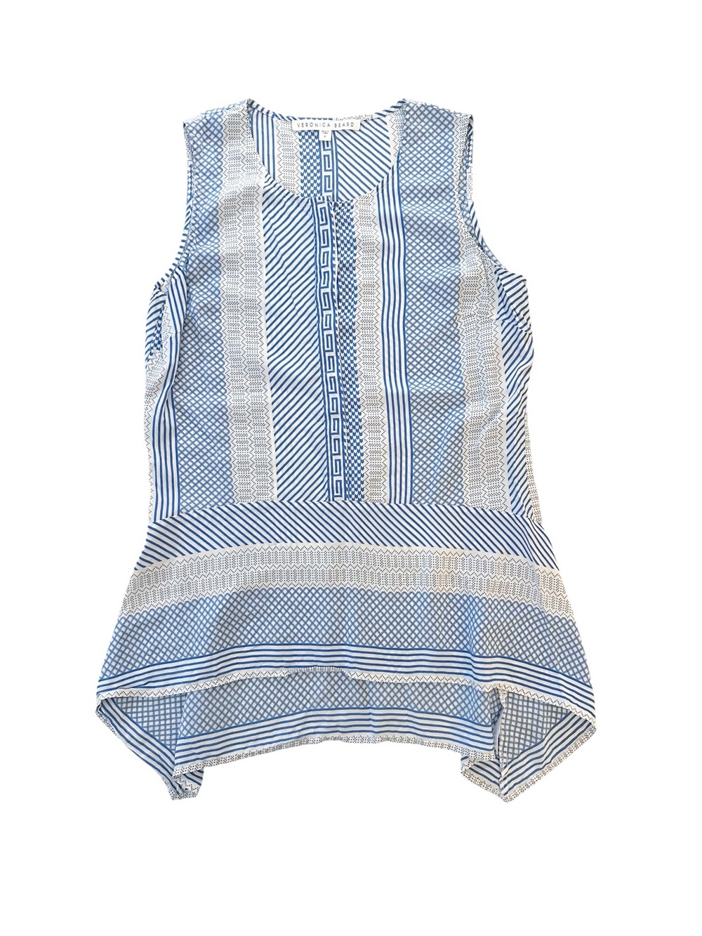 Veronica Beard Silk Sleeveless Tunic Top Size 6